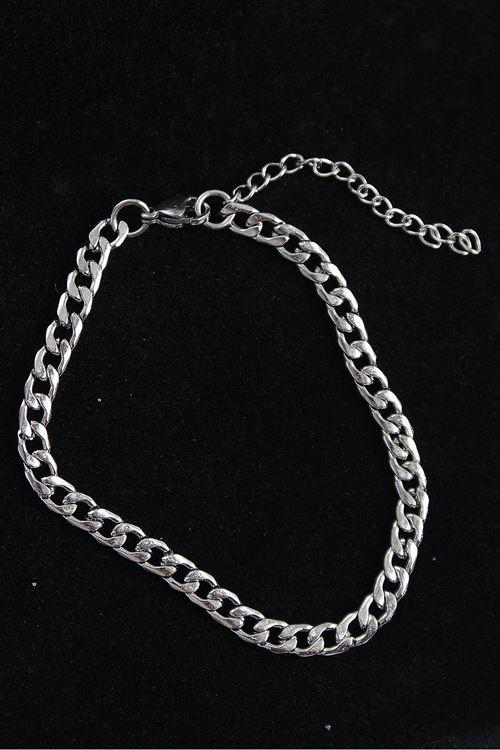 316L Çelik Klasik Model Gümüş Renk Erkek Bileklik