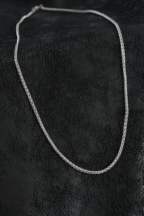 316L Çelik Örgü Zincir Model Gümüş Renk Erkek Kolye