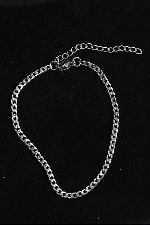 316L Çelik İnce Klasik Model Gümüş Renk Erkek Bileklik