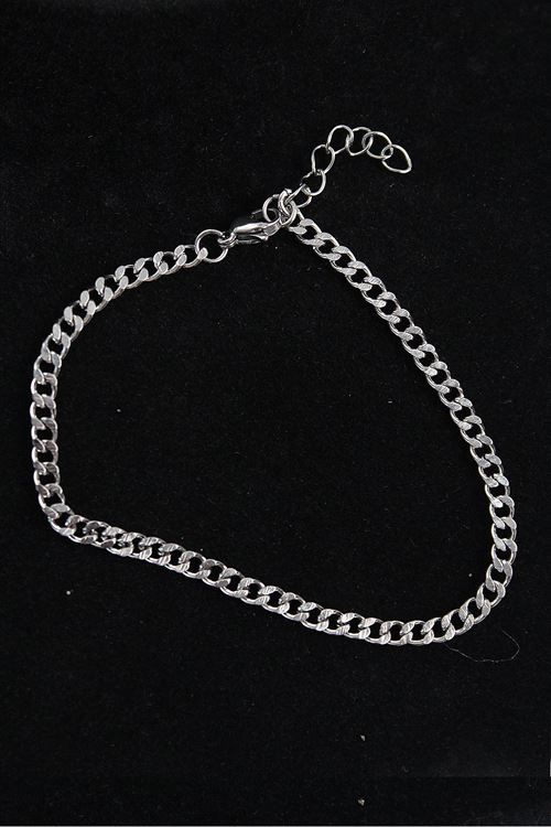 316L Çelik İnce Klasik Model Gümüş Renk Erkek Bileklik