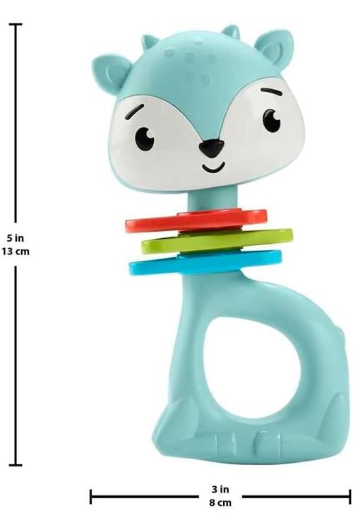 Fisher Price Eğlenceli Dostlar Çıngıraklı Dişlik - Tırtıklı Ceylan HJW11-HKD68