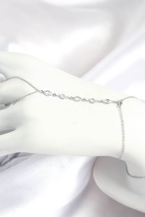 Pirinç Zirkon Taşlı Y Model Gümüş Renk Kadın Şahmeran