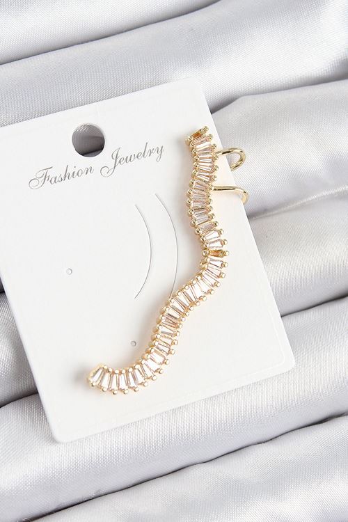 Pirinç Su Yolu Model Gold Renk Sağ Kıkırdak Küpe