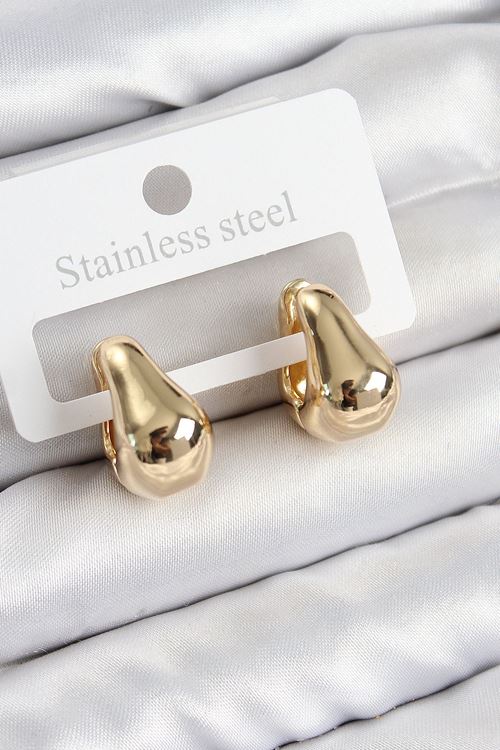 Pirinç Halka Model Gold Renk Kadın Küpe