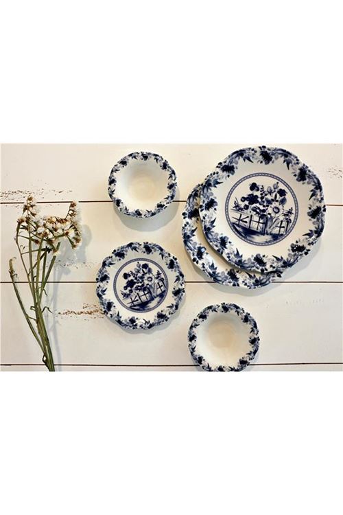 Porser Porselen Alba Bloom 8 Parça 4 Kişilik Kahvaltı Takımı