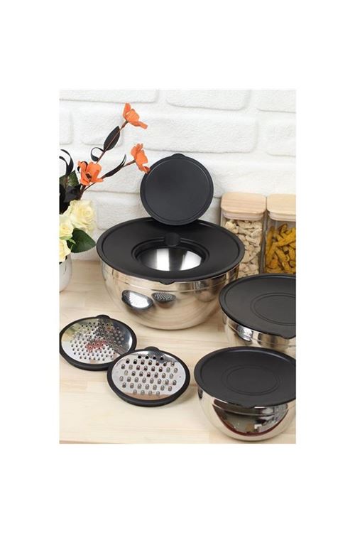 Arow 3'lü Rendeli Karıştırma Ve Saklama Kabı 9 Parça