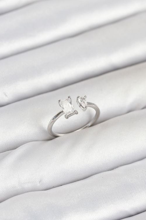 Pirinç Gold Renk Zirkon Taşlı Kadın Yüzük