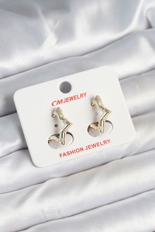 Pirinç Gold Renk Yıldız Model Kadın Küpe